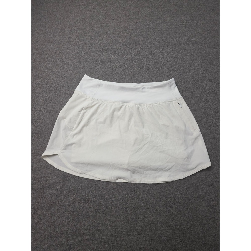 Outdoor Voices Athletic Tennis Golf Skort Womens M White Stretch Lined Pull On
